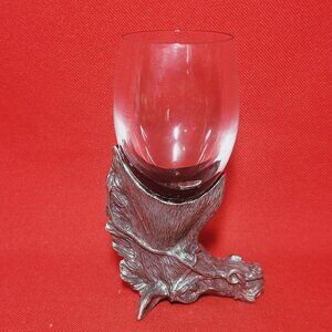 Vintage Frankli Wild Pewter Horse Head Shot Glass